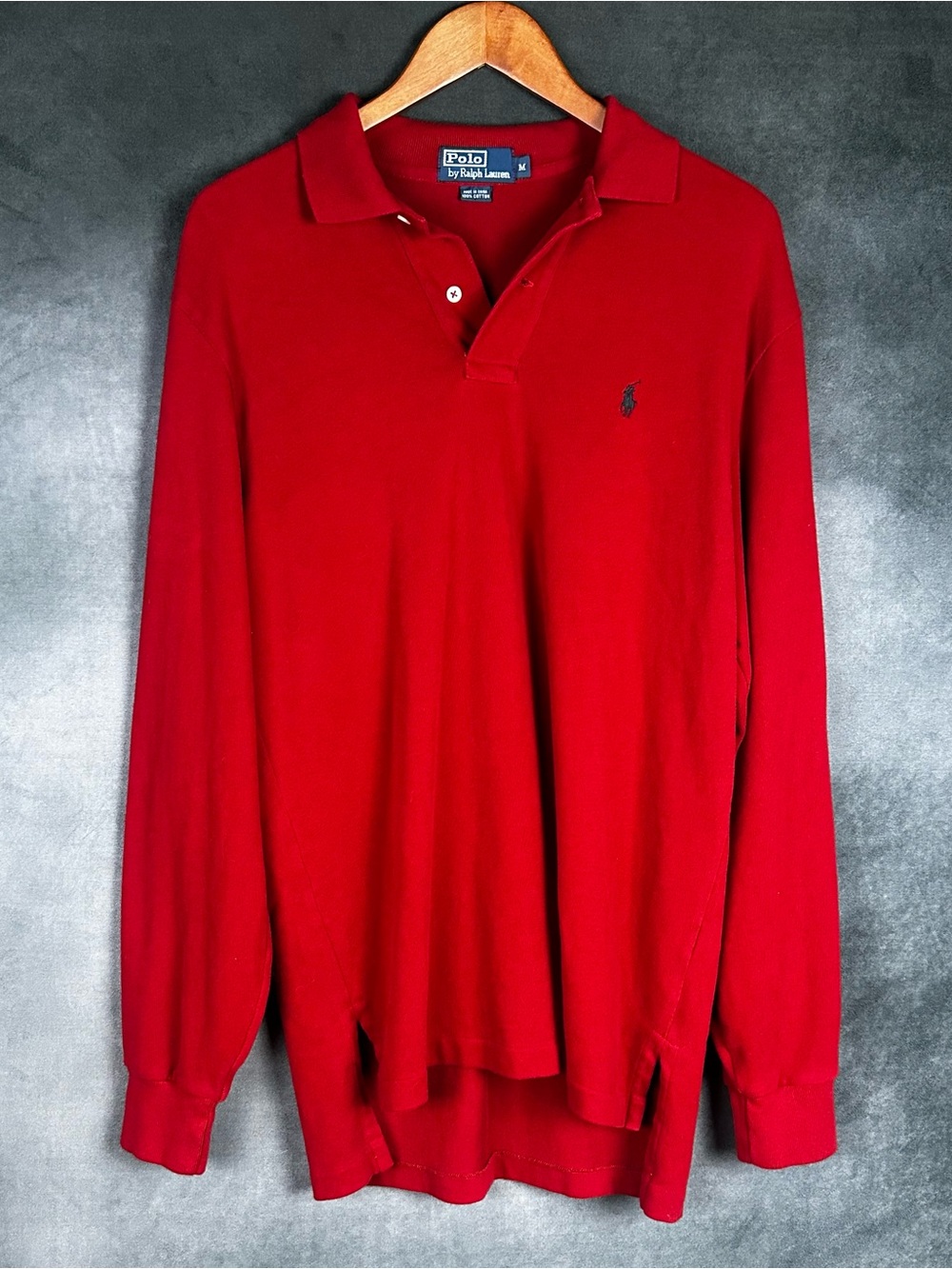 Vintage 90s Polo Ralph Lauren Long Sleeve Polo Shirt men’s size M